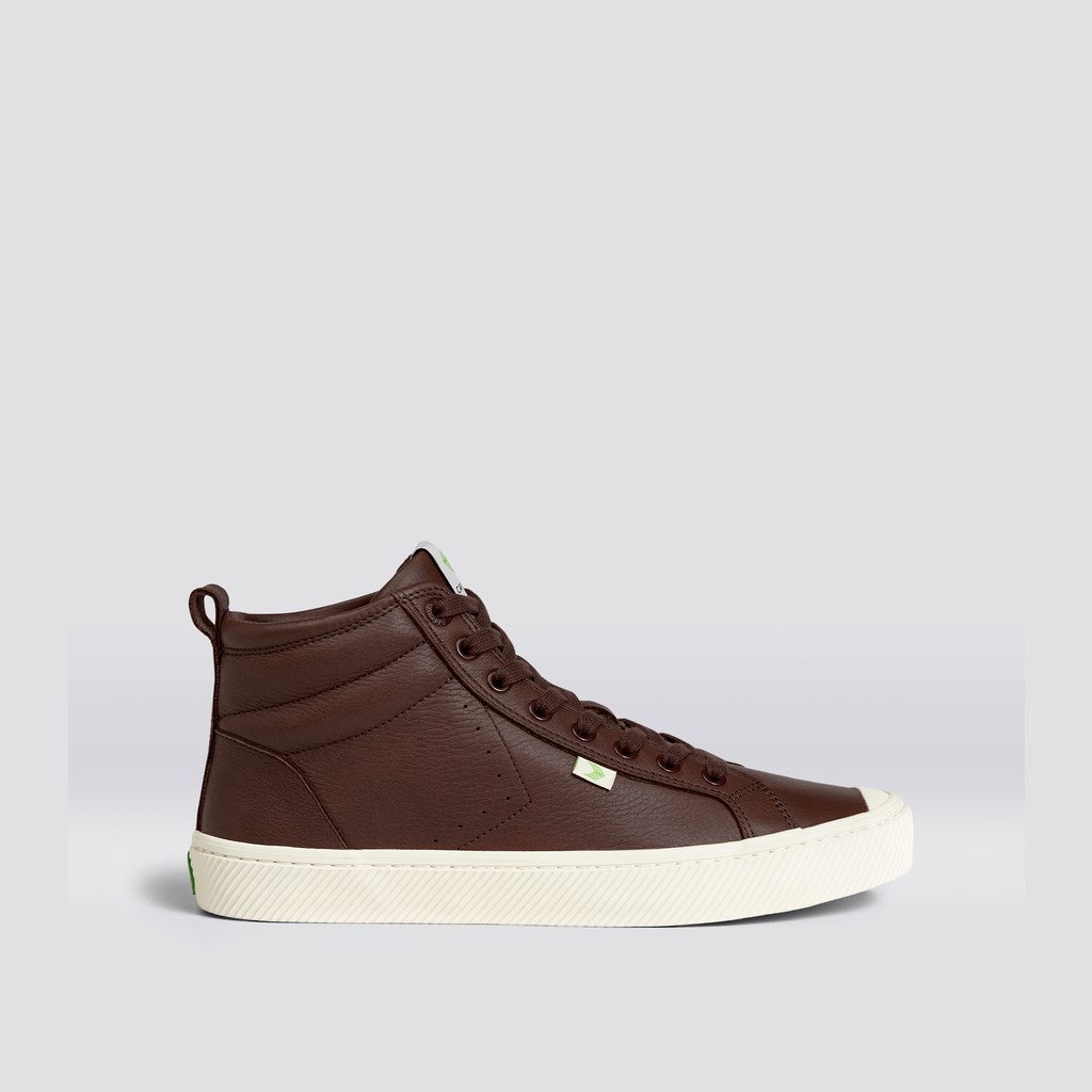 OCA HIGH Cariuma High Top Premium Cuir Marron Homme | YNV-3580784